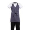Picture of Whites V Neck Service Apron Charcoal - B422
