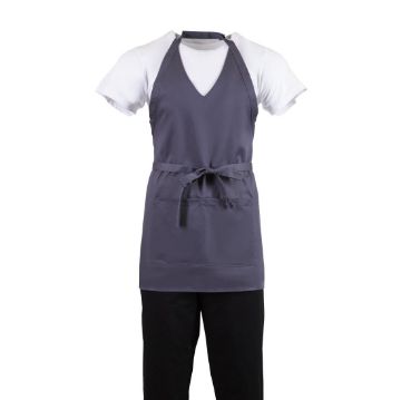 Picture of Whites V Neck Service Apron Charcoal