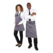 Picture of Whites V Neck Service Apron Charcoal - B422