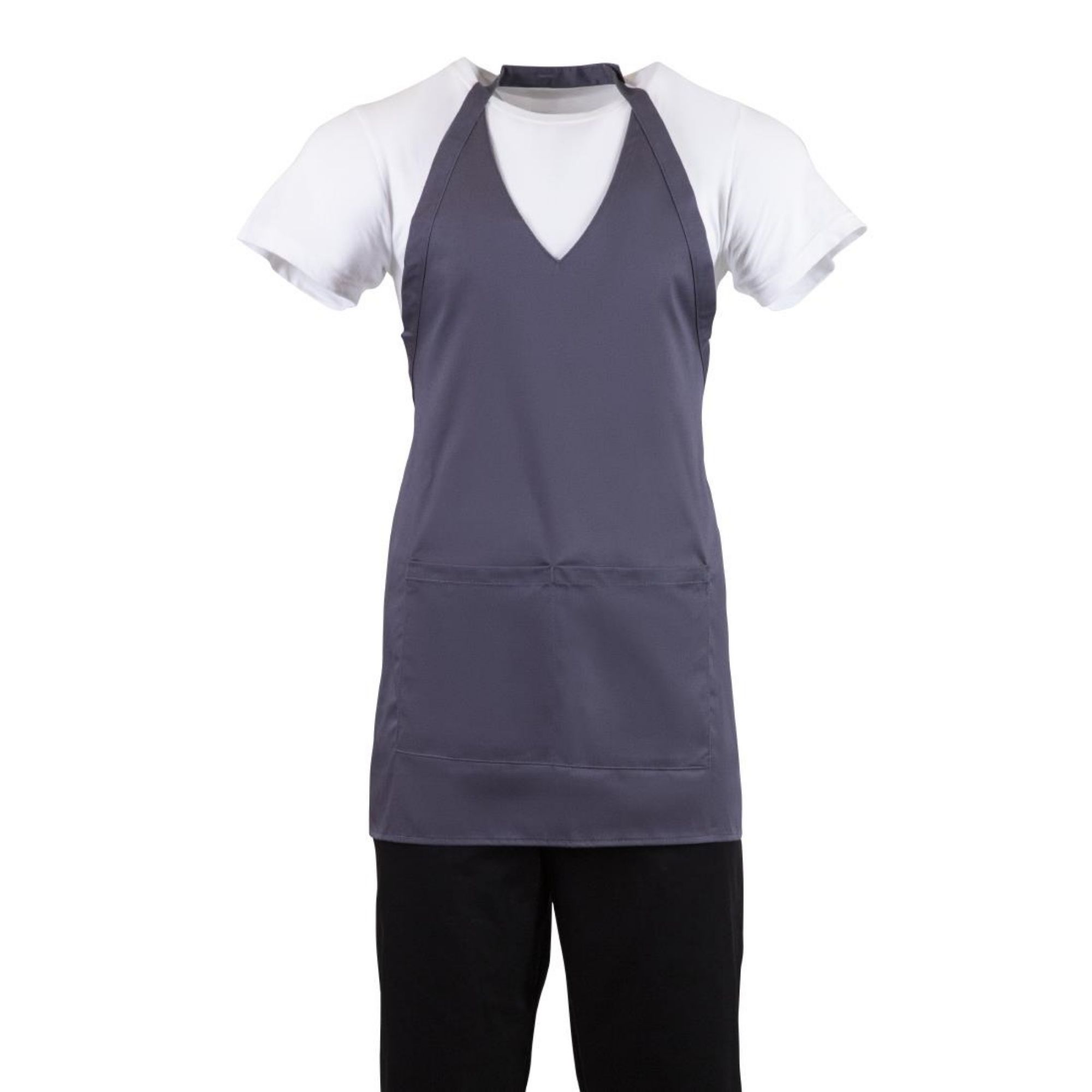 Picture of Whites V Neck Service Apron Charcoal