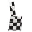 Picture of Whites Childrens Bib Apron Big Black and White Check - B357