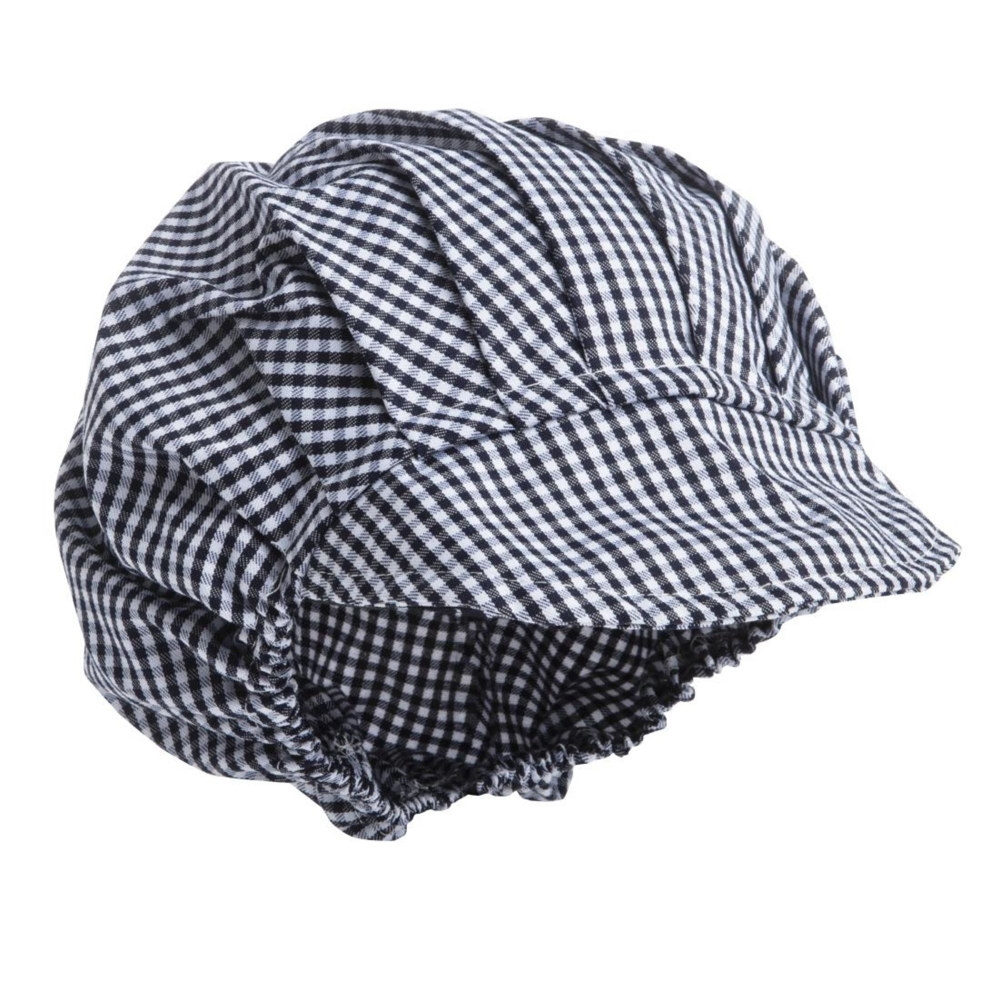 Picture of Whites Peaked Unisex Hat Blue and White Check