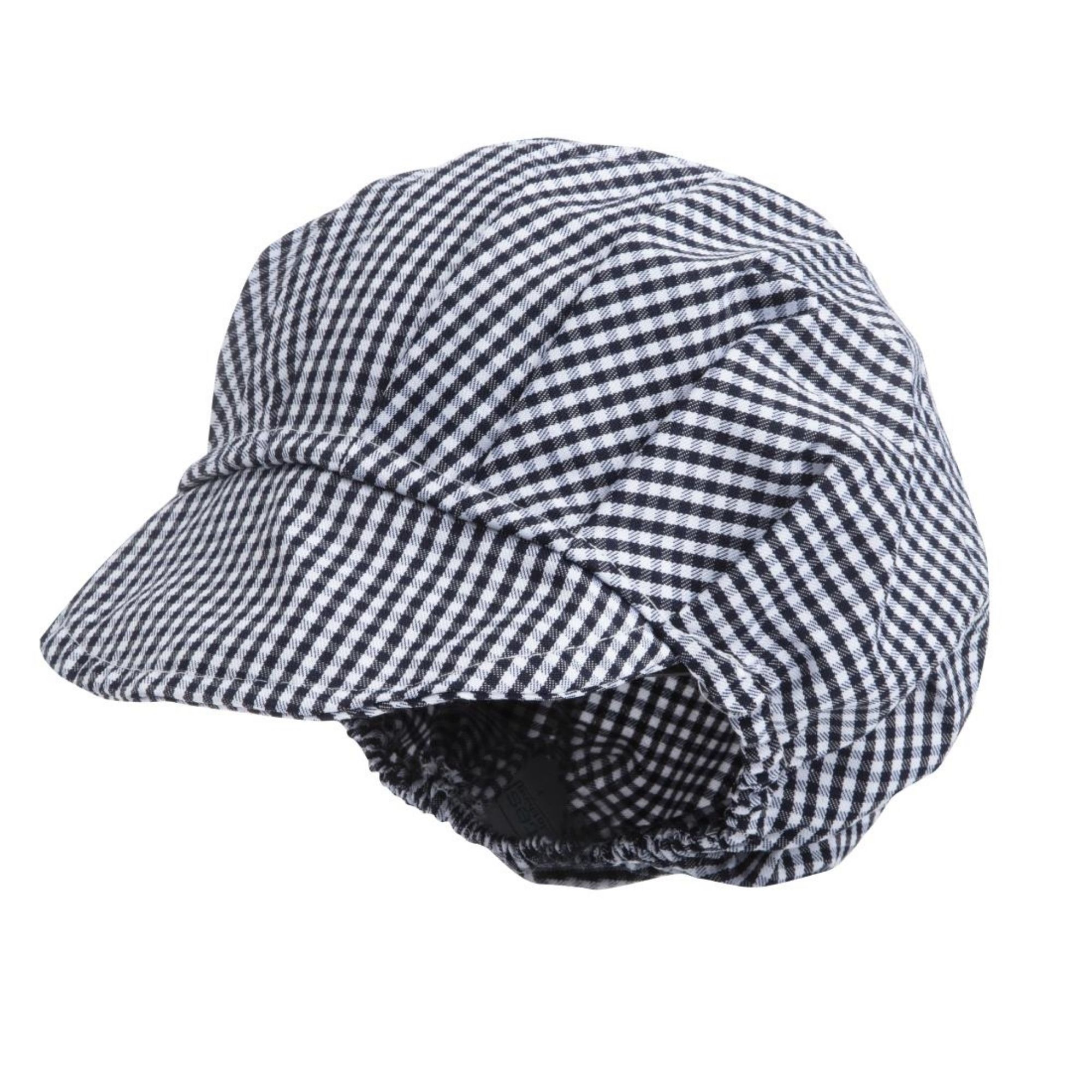 Picture of Whites Peaked Unisex Hat Blue and White Check