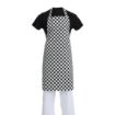 Picture of Whites Bib Apron Black and White Check - A275