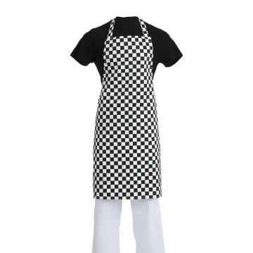 Picture of Whites Bib Apron Black and White Check