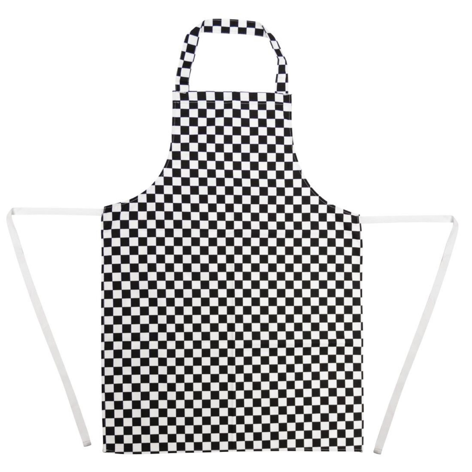 Picture of Whites Bib Apron Black and White Check