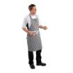 Picture of Whites Bib Apron Black and White Check - A275