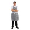 Picture of Whites Bib Apron Black and White Check - A275