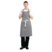 Picture of Whites Bib Apron Black and White Check - A275
