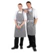Picture of Whites Bib Apron Black and White Check - A275