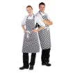 Picture of Whites Bib Apron Black and White Check - A275