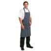 Picture of Whites Butchers Apron Navy Stripe with Pocket - A535