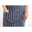 Picture of Whites Butchers Apron Navy Stripe with Pocket - A535