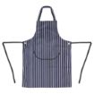 Picture of Whites Butchers Apron Navy Stripe with Pocket - A535