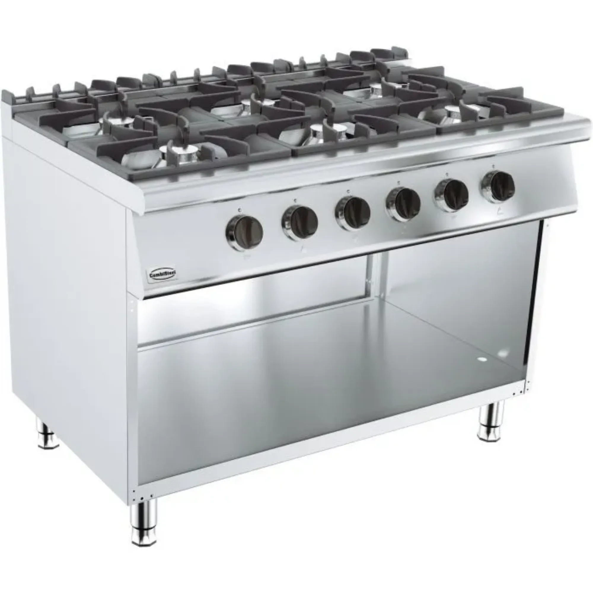 Picture of CombiSteel Base 700 Gas RANGE Boiling Hobs 6 Burner With Mobile Stand - 7178.0410