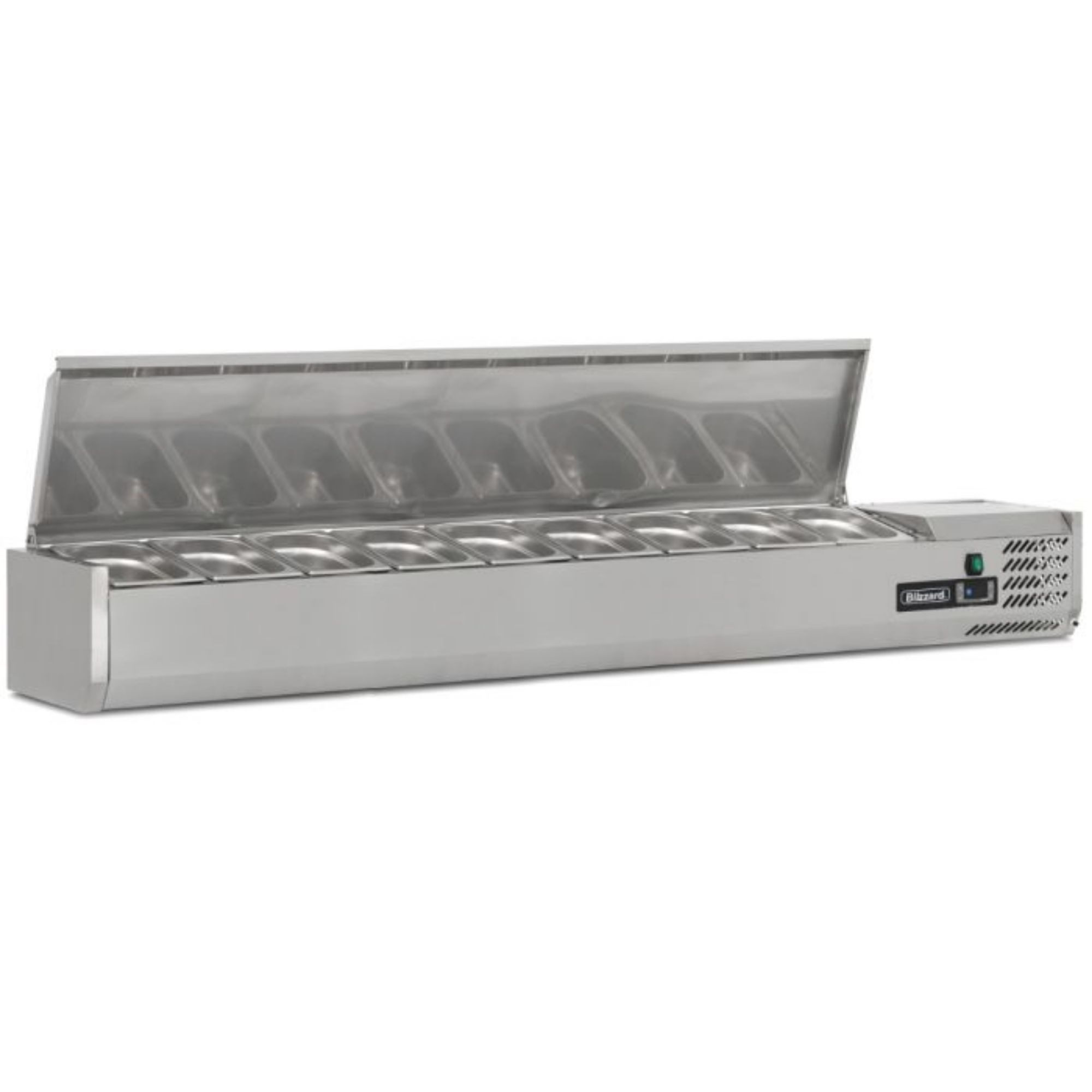 Picture of BLIZZARD 2m Hinged 1/4 Gastronorm Prep Top TOP2000-14EN