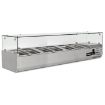 Picture of BLIZZARD 1/4 Gastronorm Prep Top With Glass Cover 1500MM(W) - TOP1500-14CR