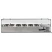 Picture of BLIZZARD 1/4 Gastronorm Prep Top With Glass Cover 1500MM(W) - TOP1500-14CR