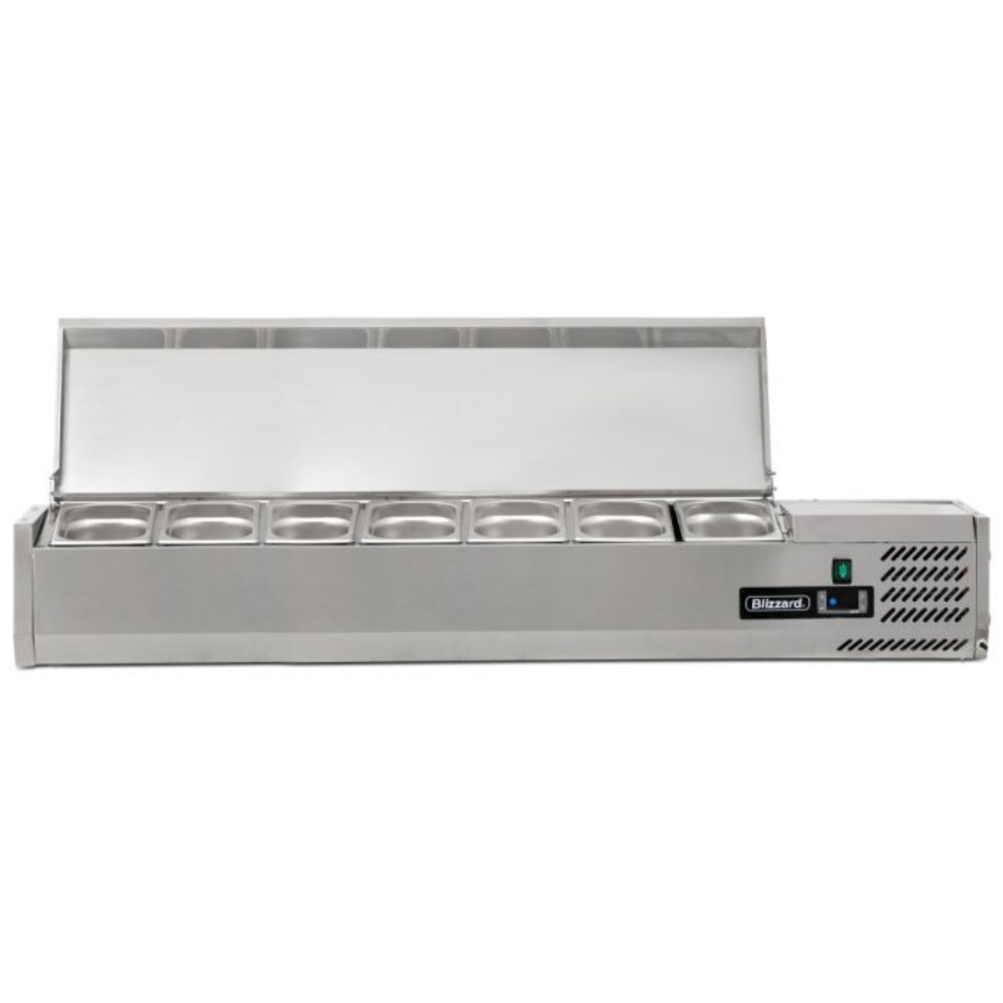 Picture of BLIZZARD 1.5m Hinged 1/4 Gastronorm Prep Top TOP1500-14EN