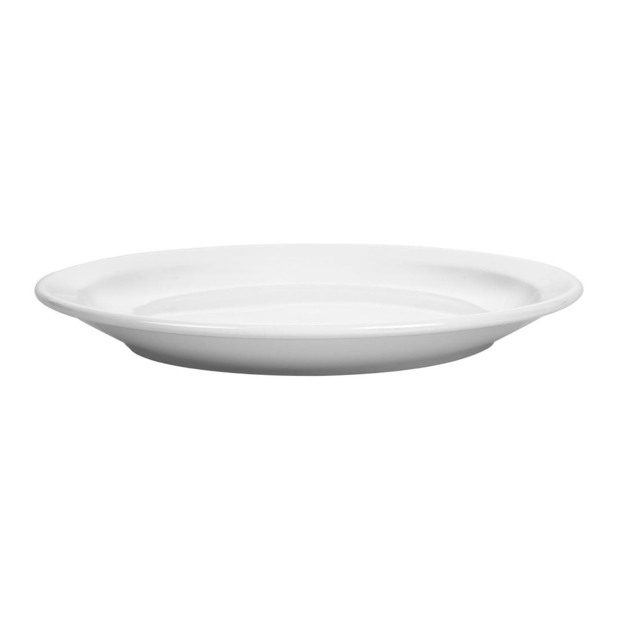 Picture of Olympia Whiteware Narrow Rimmed Plates 250mm (Pack of 12)
