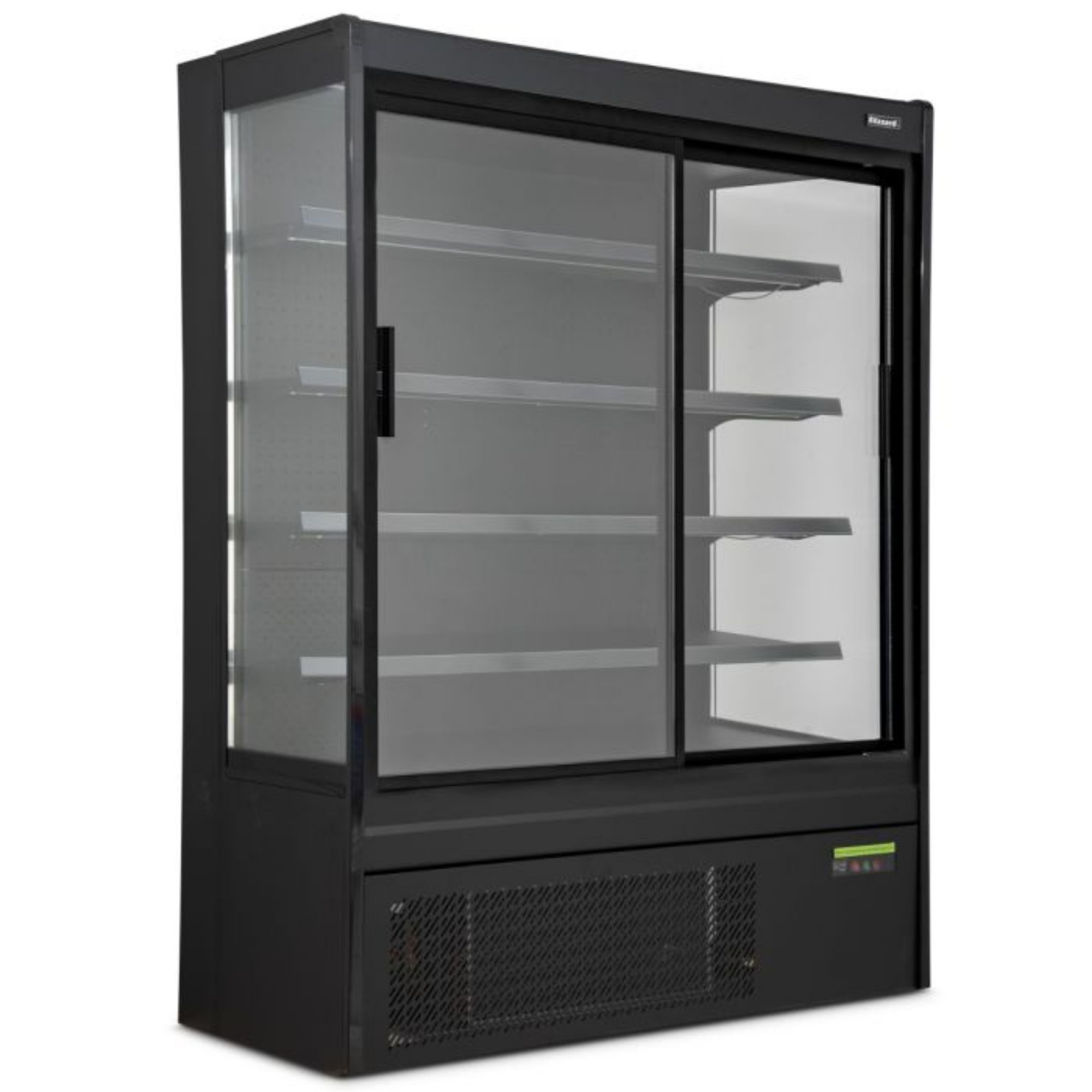 Picture of Blizzard BTD150BK-GD Black Tiered Display With Sliding Glass Doors - BTD150BK-GD