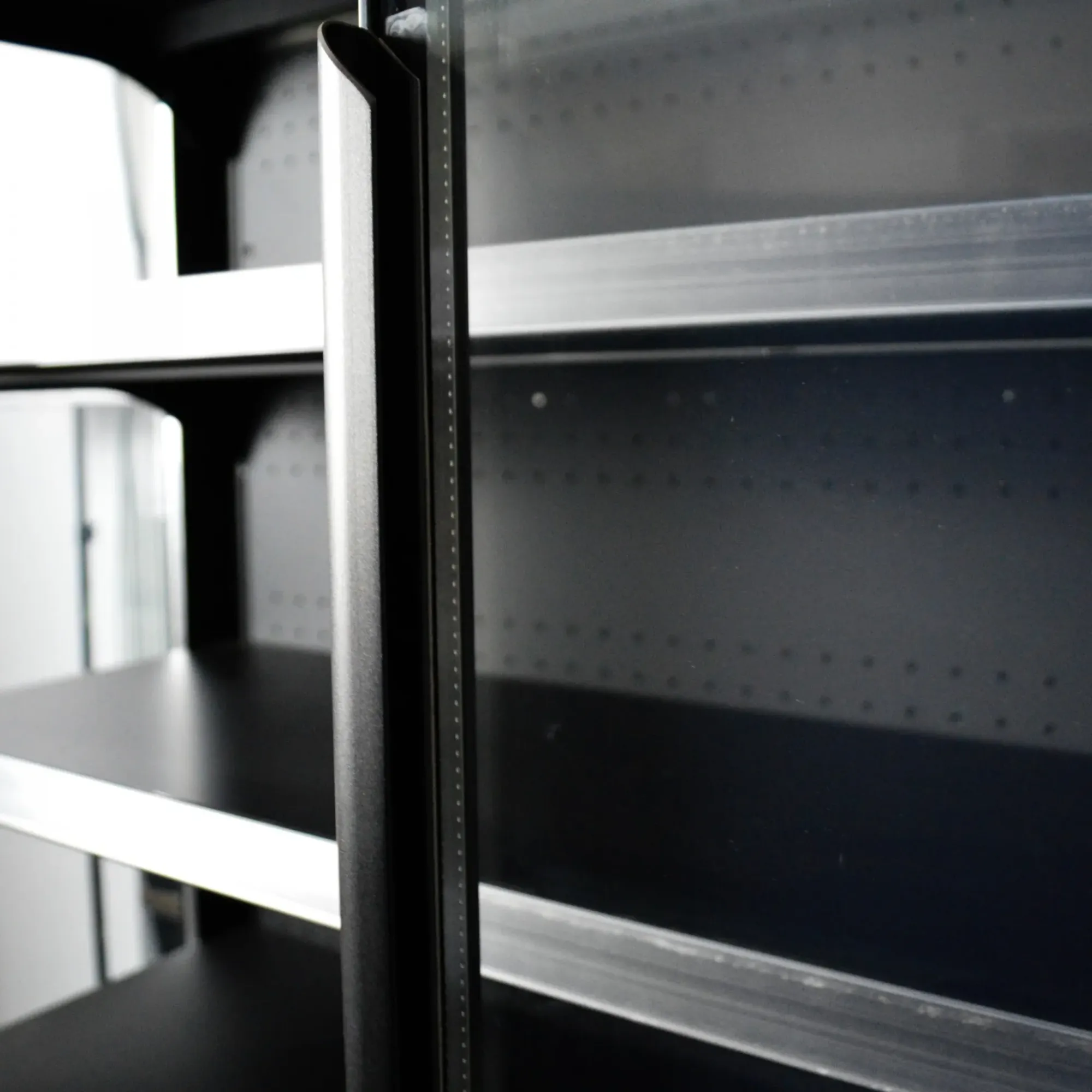 Picture of Blizzard BTD150BK-GD Black Tiered Display With Sliding Glass Doors