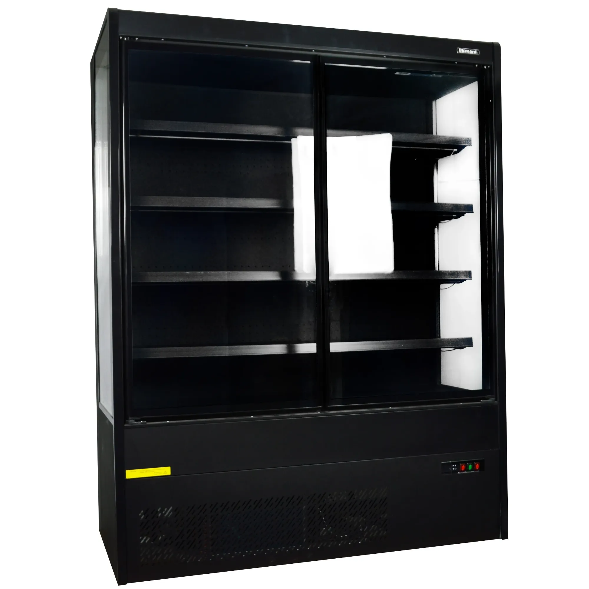Picture of Blizzard BTD150BK-GD Black Tiered Display With Sliding Glass Doors