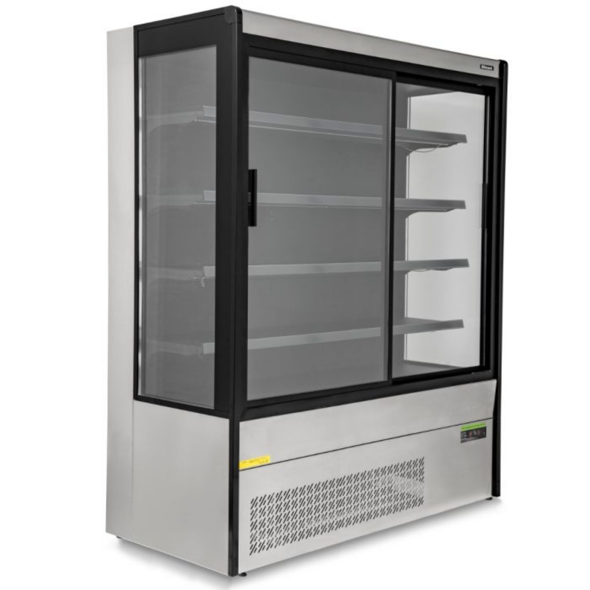 Picture of Blizzard BTD200SS-GD Stainless Steel Tiered Display With Sliding Glass Doors - BTD200SS-GD