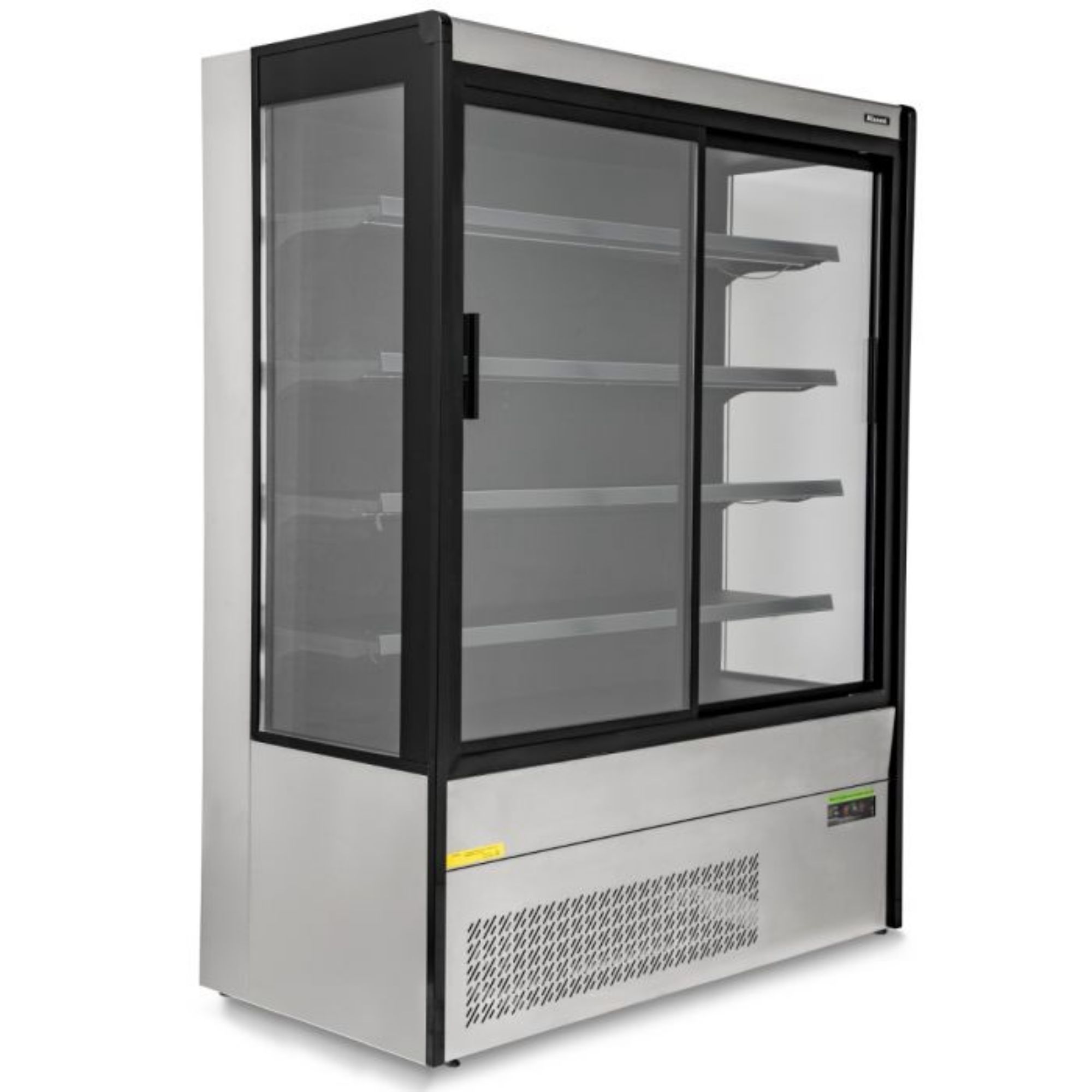 Picture of Blizzard BTD150SS-GD Stainless Steel Tiered Display With Sliding Glass Doors - BTD150SS-GD