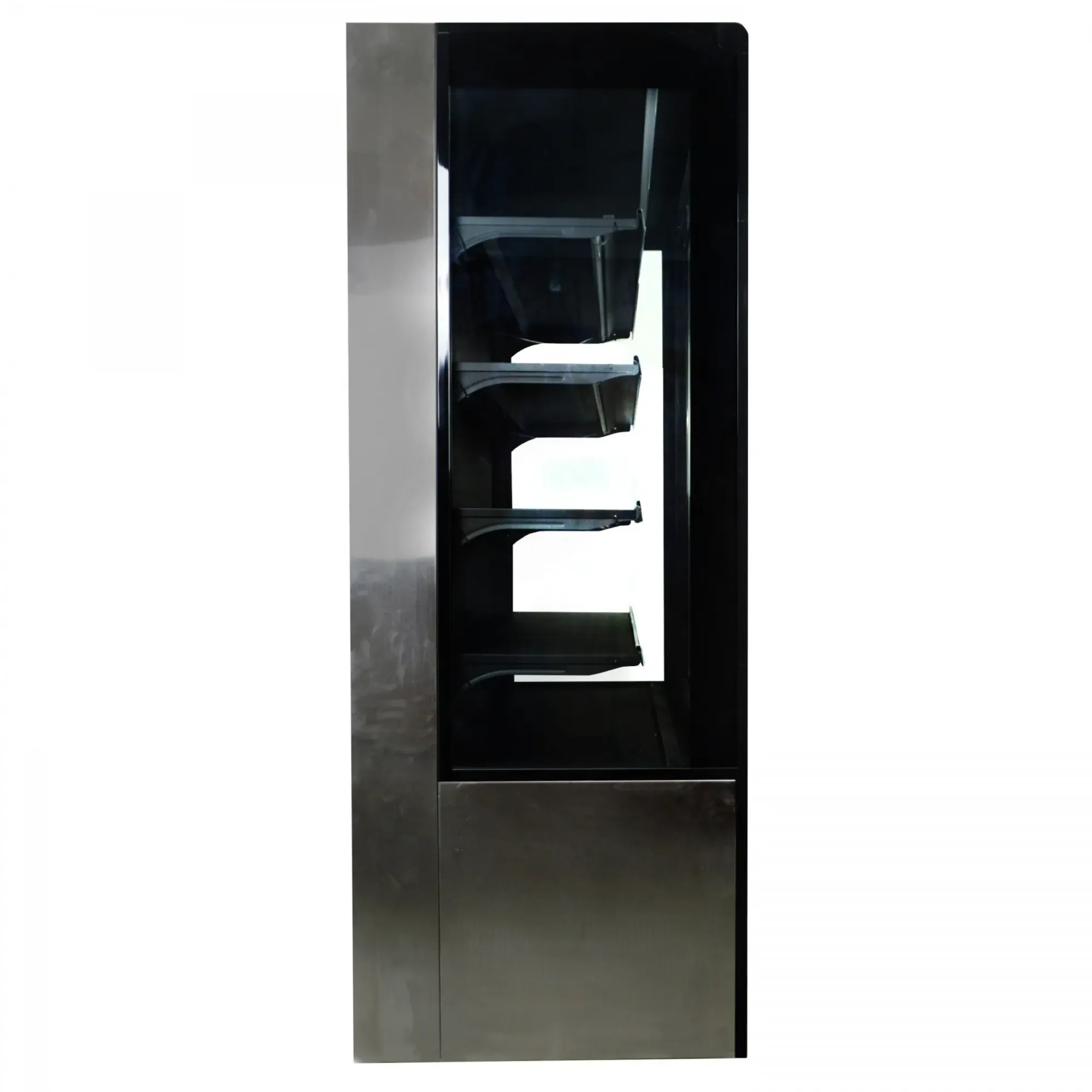 Picture of Blizzard BTD150SS-GD Stainless Steel Tiered Display With Sliding Glass Doors