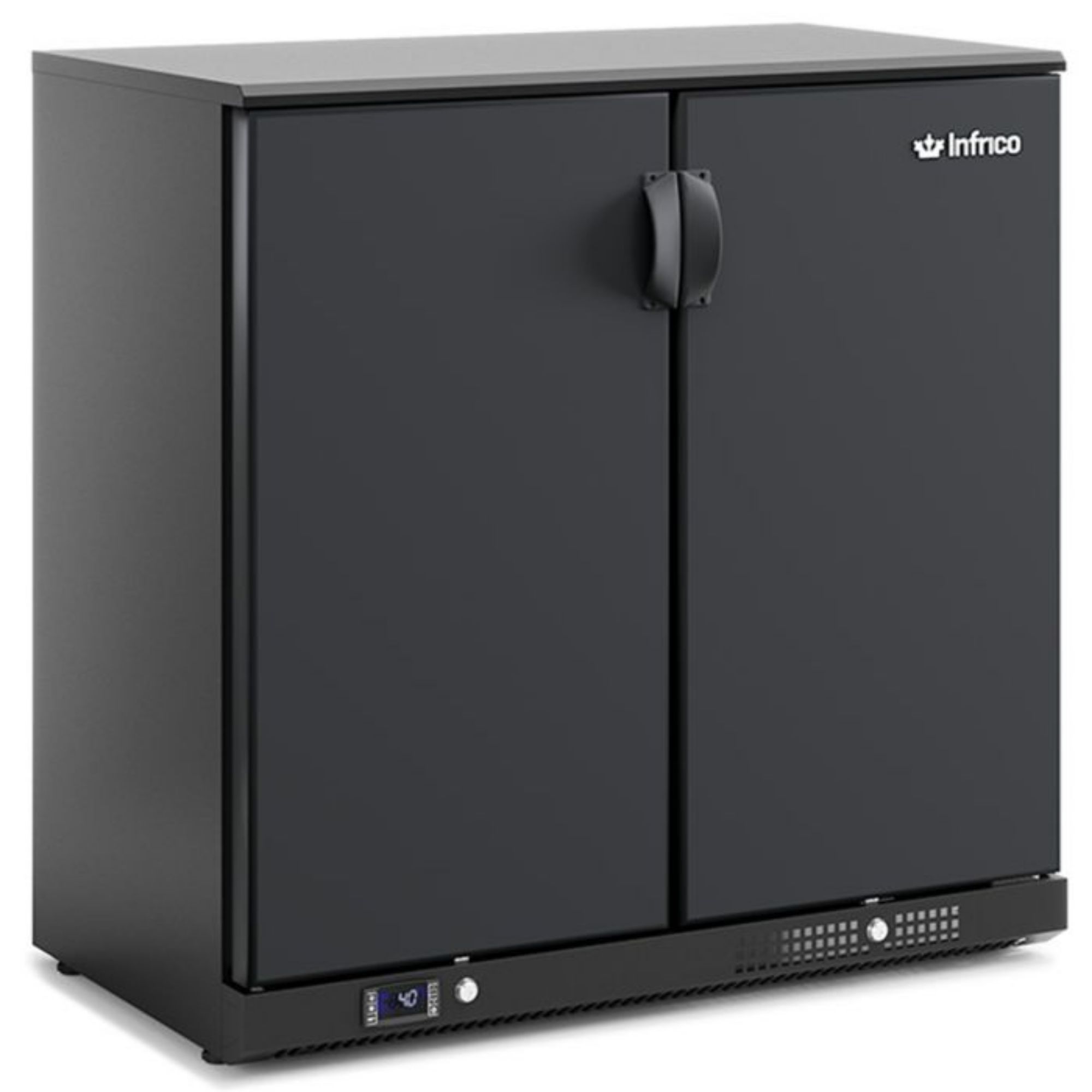 Picture of Infrico Double Solid Door Bottle Cooler (218 Bottles) - ERV25PP