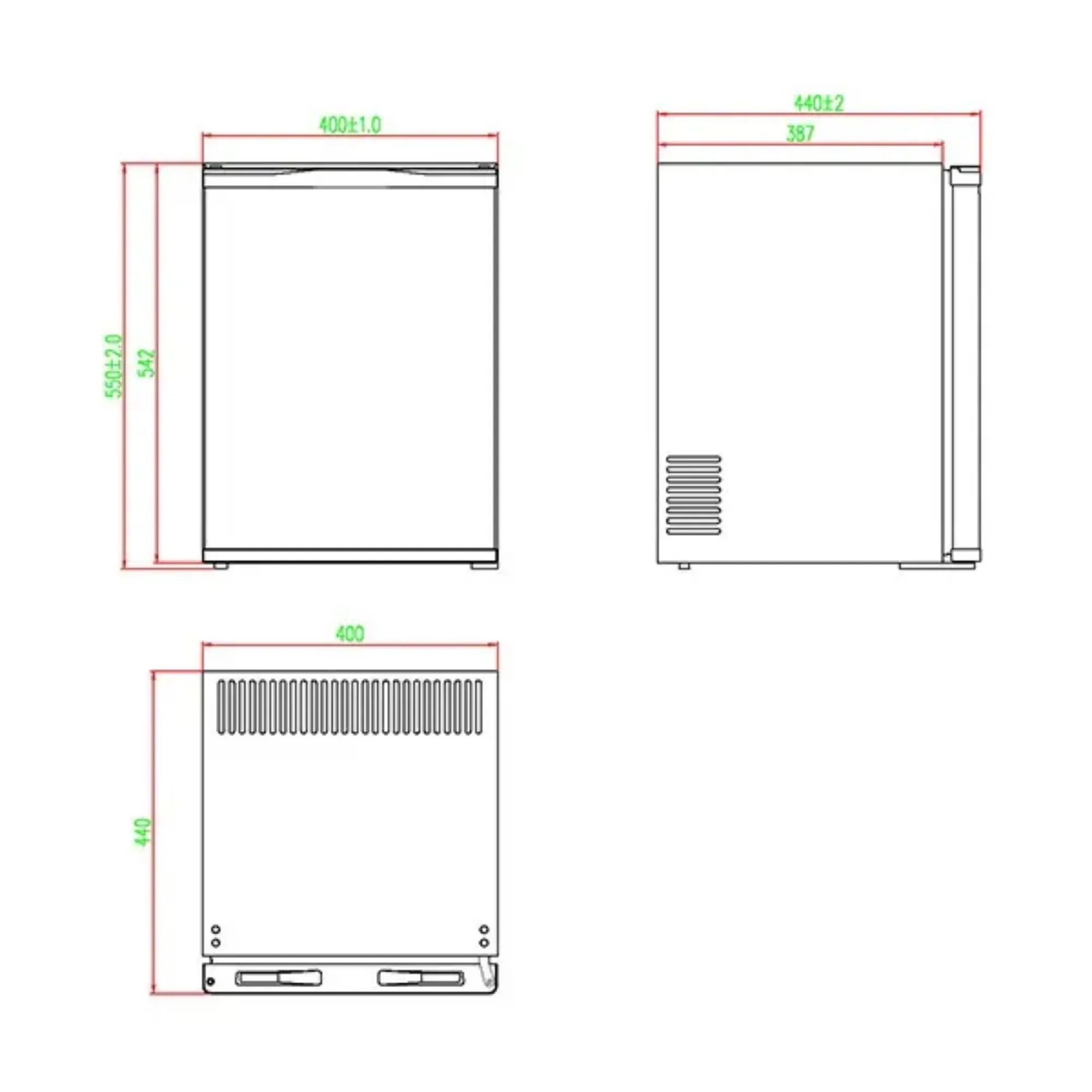 Picture of BLIZZARD Blizzard 40L Single Solid Door Mini Bar 24 Bottles BMB40