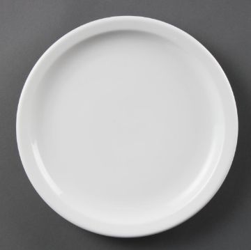 Picture of Olympia Whiteware Narrow Rimmed Plates 230mm (Pack of 12)