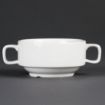 Picture of Olympia Whiteware Soup Bowls With Handles 400ml (Pack of 6) - C239