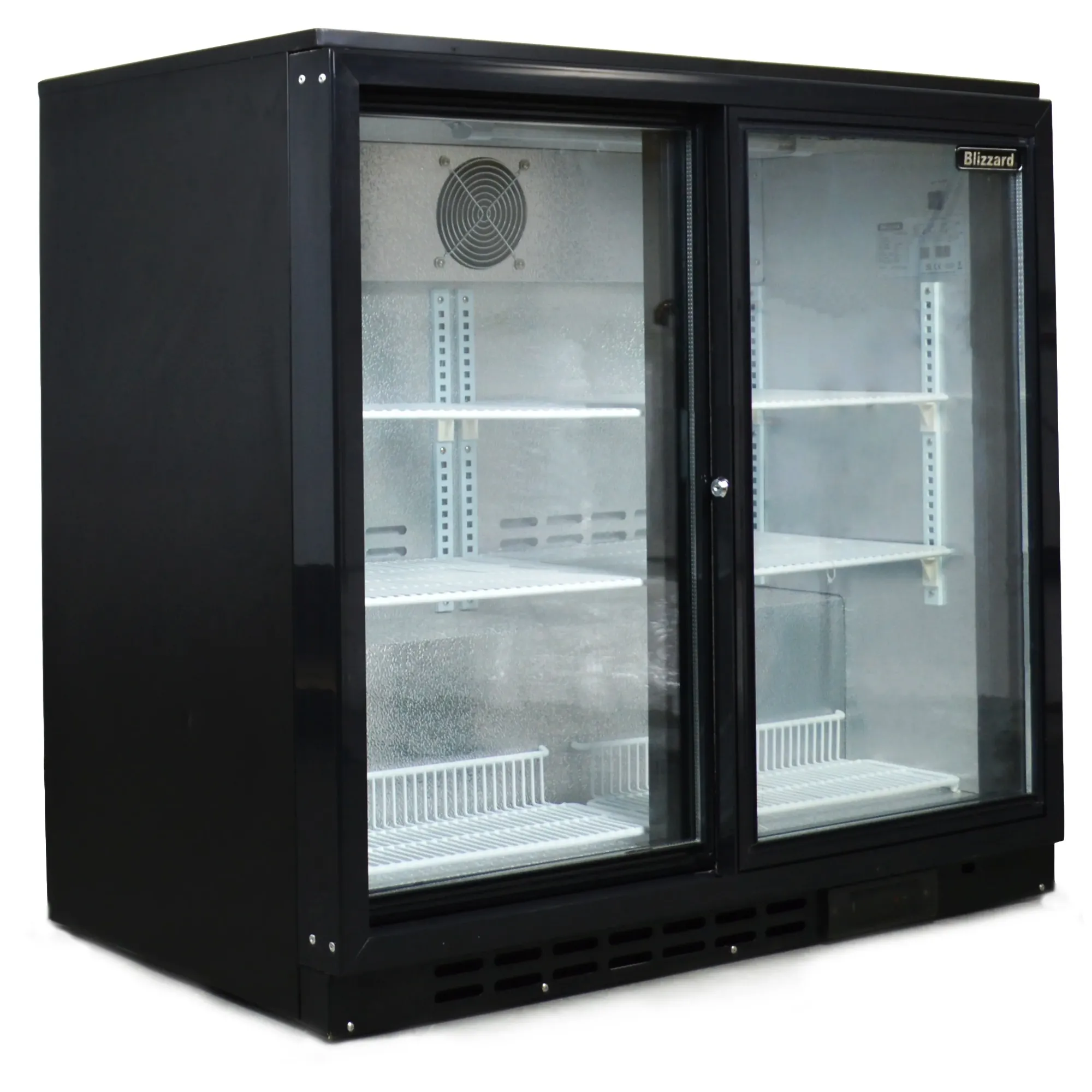 Picture of Blizzard Double Sliding Door Bar Bottle Cooler (202 BTL) - BAR2SL