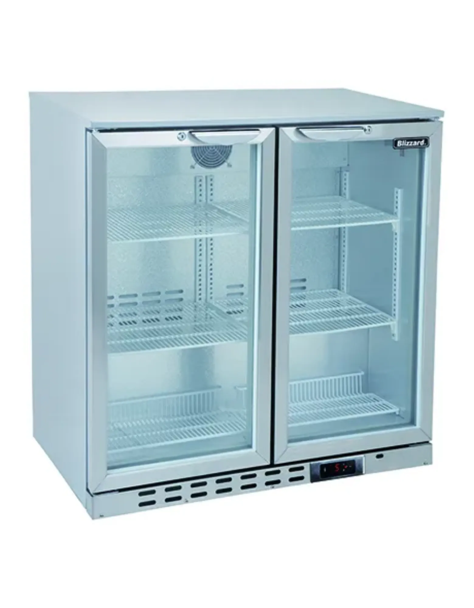 Picture of Blizzard Double Door SS Bar Bottle Cooler (182 BTL) - BAR2SS
