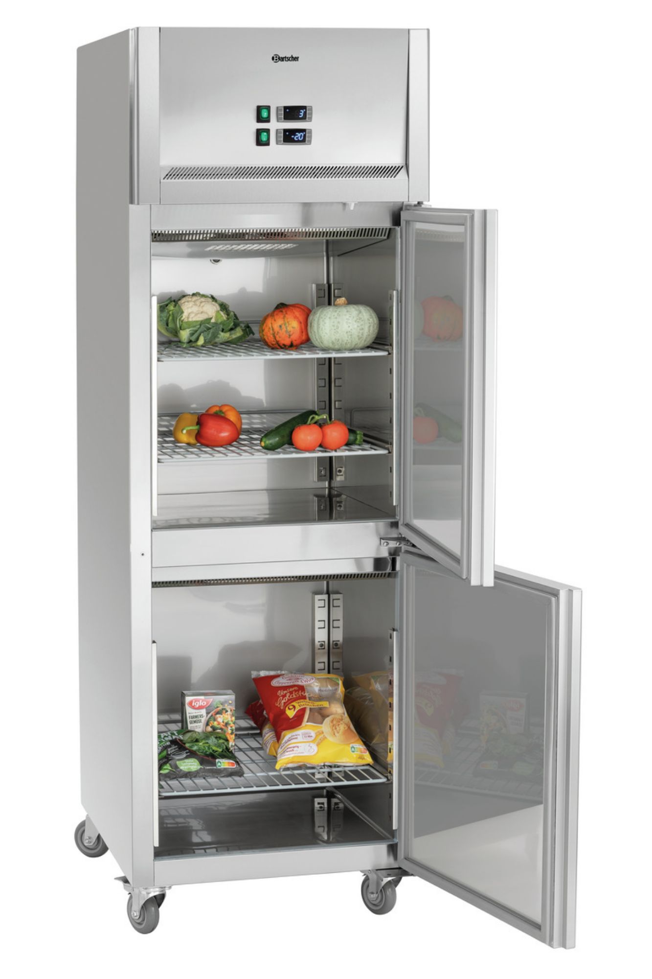Picture of Bartscher Combination fridge/freezer 484L GN210