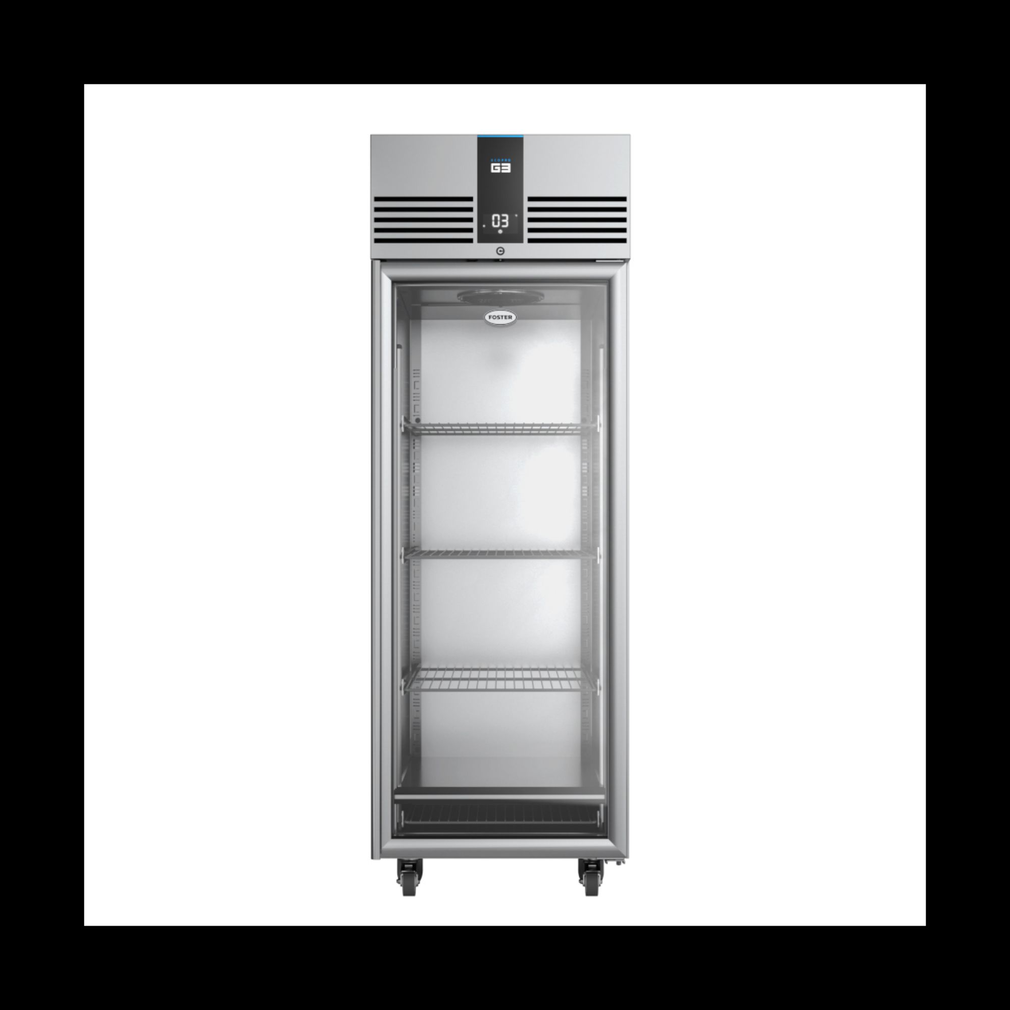 Picture of Foster EP700G/41-153 Glass Single Door Fridge Cabinet - Standard - EP700G41153
