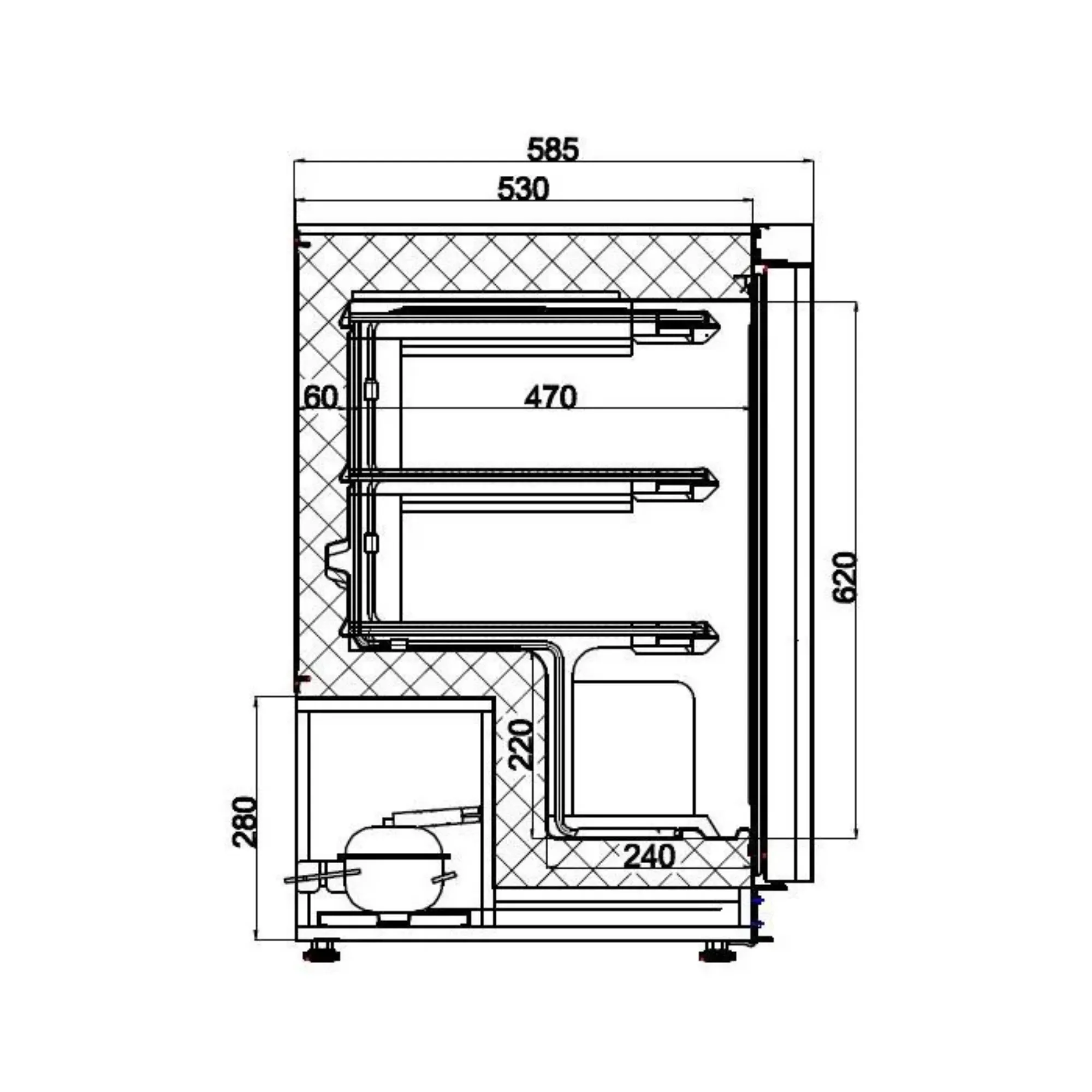 Picture of CombiSteel CounterTop Stainless Steel Freezer 120 Litre - 7450.0565