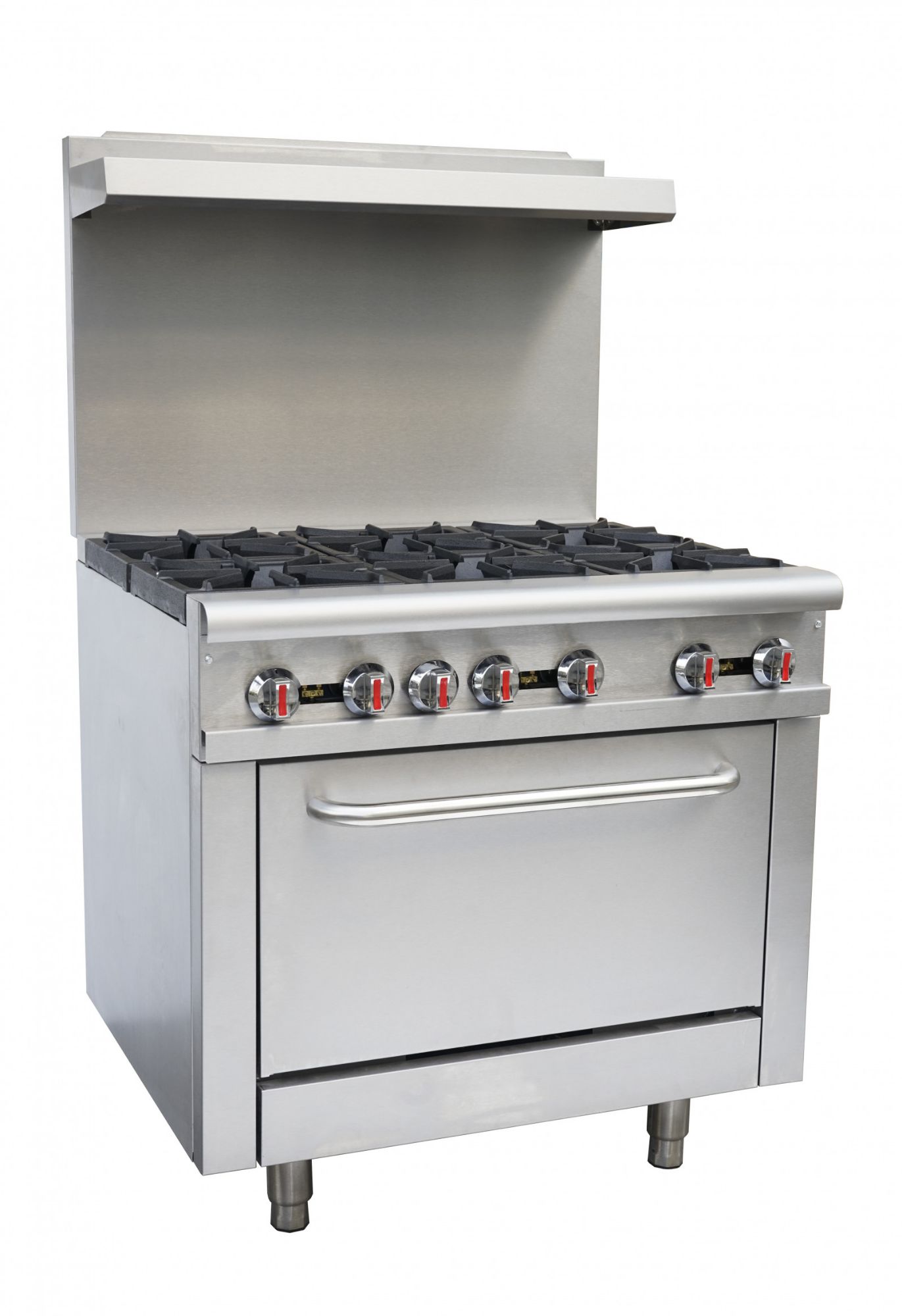 Picture of Chefsrange RGR36 - 6 Burner Range With Backsplash & Shelf - RGR36