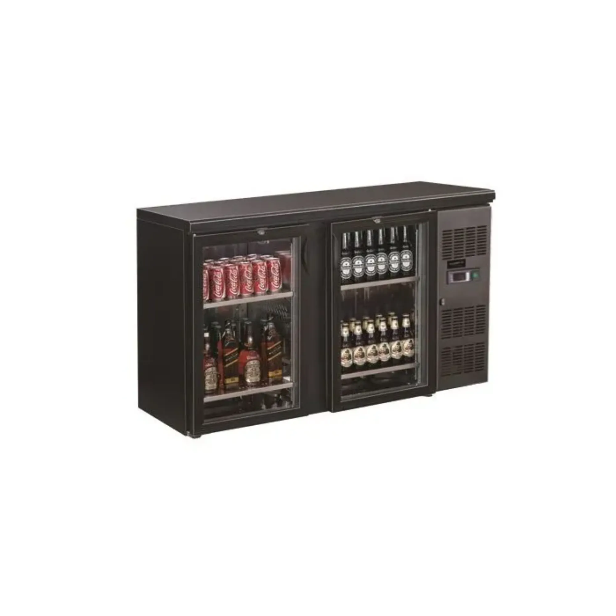 Picture of CombiSteel Backbar Cooler Black 2 Glass Doors Side Motor - 7450.0335