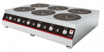 Picture of Chefsrange GXIH6-3 80 Line Counter Top 6 Ring Induction Hob - 6 X 3Kw Power