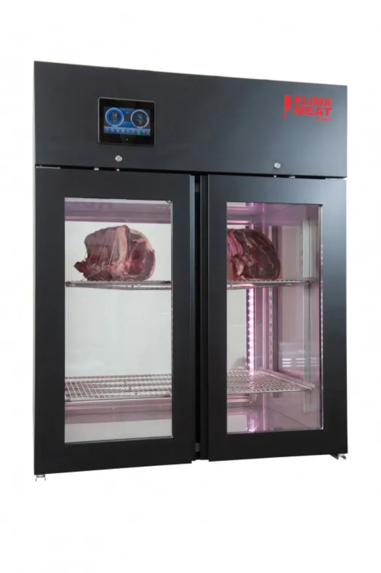 Picture of Klima KMVE - Black Finish See Thru' Counter Top - 700 Ltr Dry Age Meat Maturing Fridge - KMVE