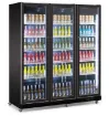 Picture of CombiSteel Refrigerator 3 Glass Doors Black - 7526.0015