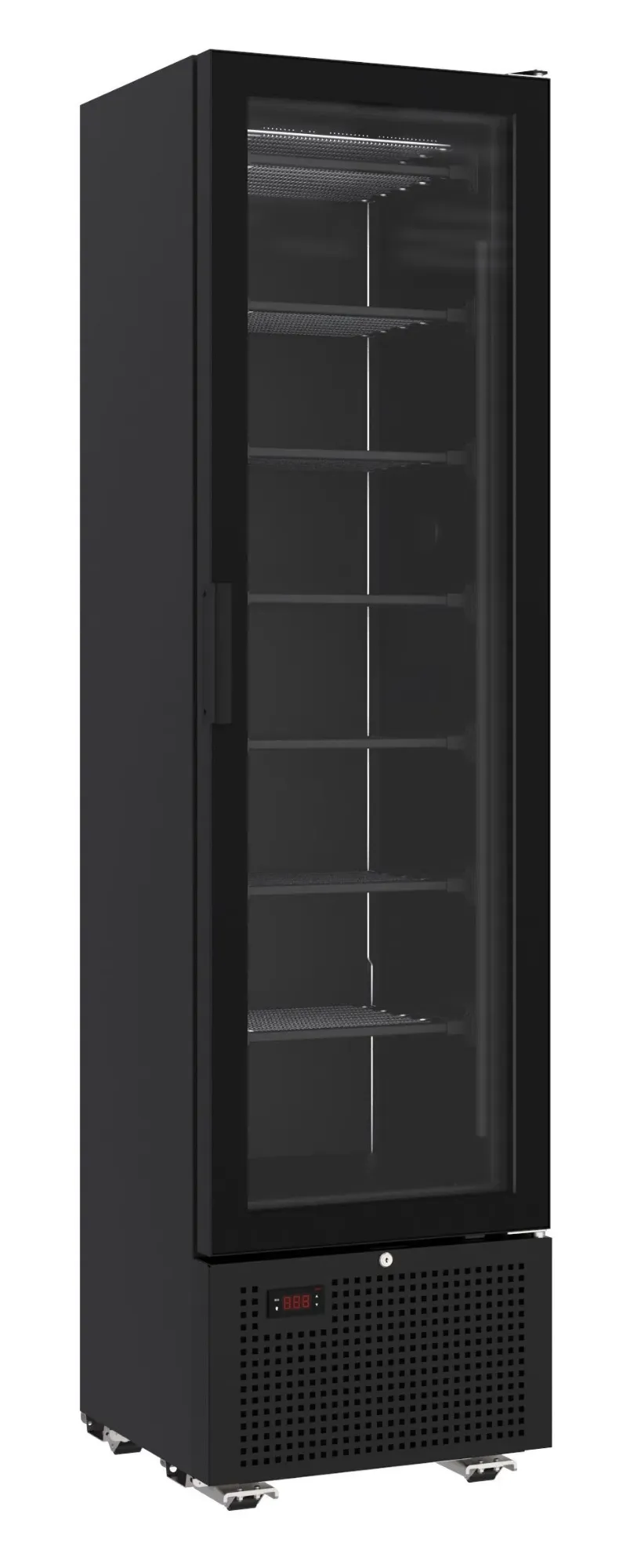 Picture of CombiSteel Upright Glass Door Freezer 221 Lt Black - 7464.0052