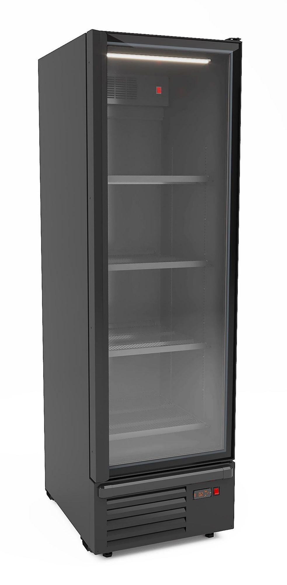 Picture of CombiSteel Refrigerator Single Glass Door Black 550L - 7072.1100