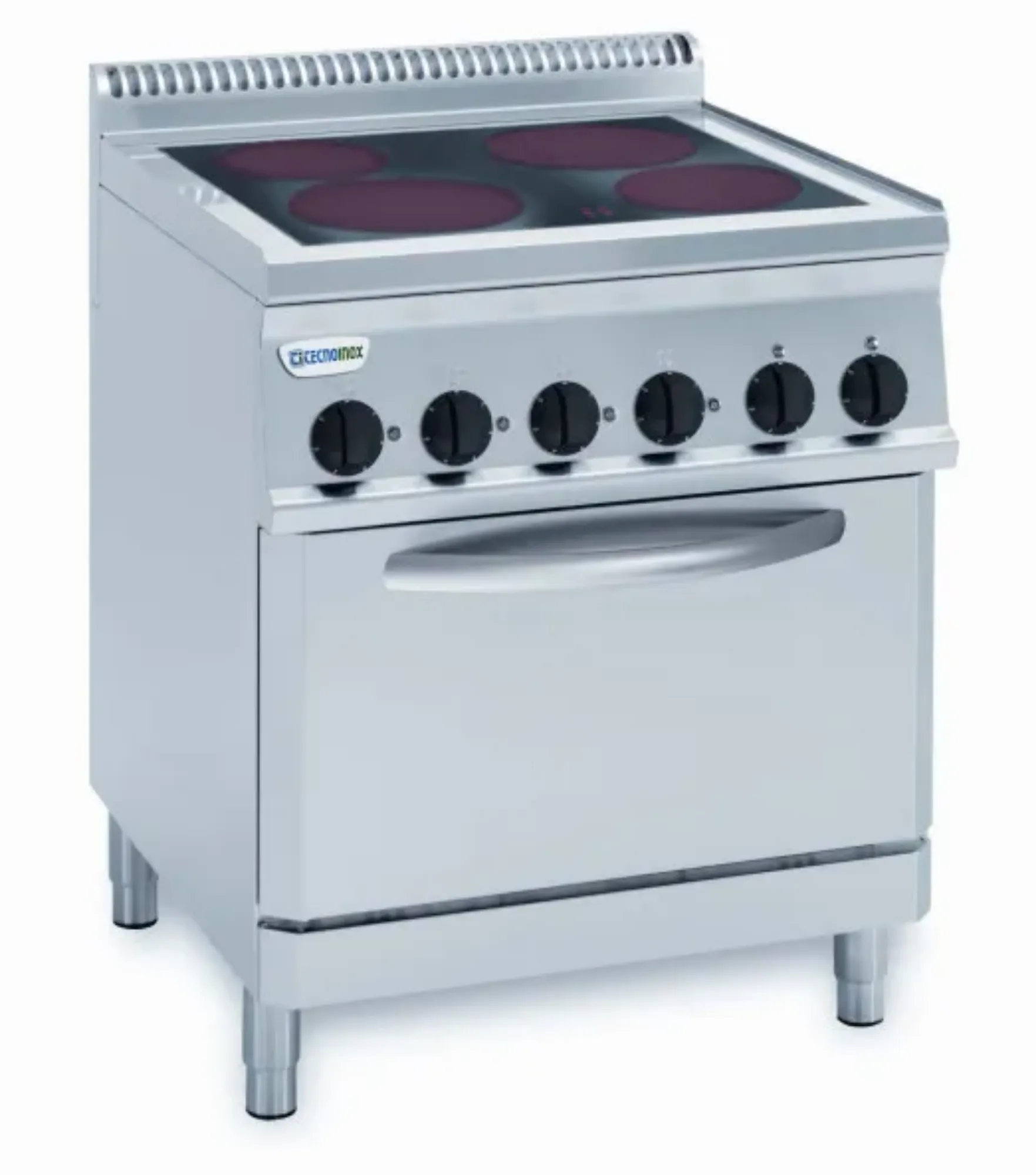 Picture of Tecnoinox PFC70V7 4 Ring Ceram Hob Electric Range With Electric Fan Oven - PFC70V7