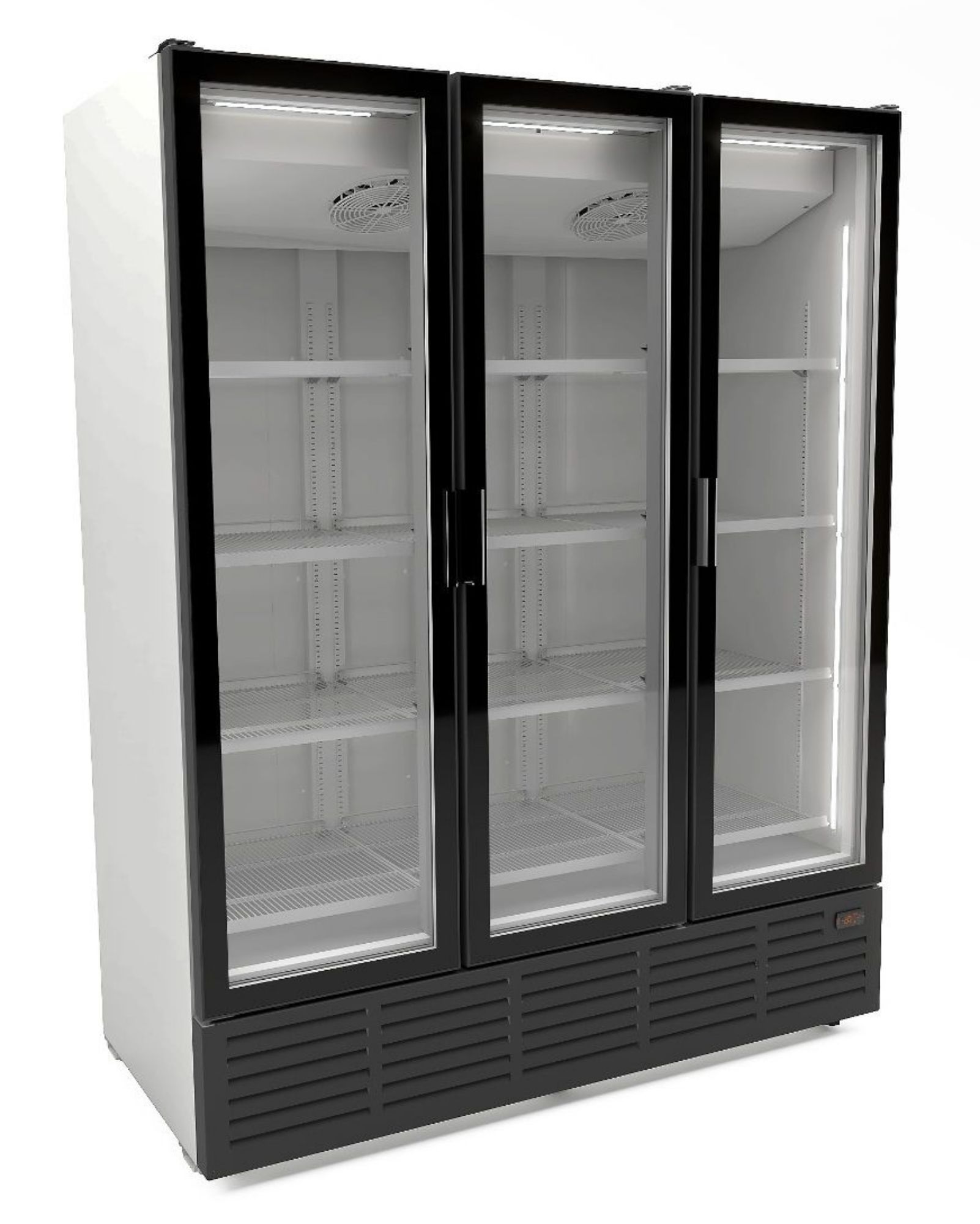 Picture of CombiSteel 3 Glass Doors White 9002 Display Refrigerator - 7072.1015