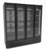 Picture of CombiSteel Refrigertor 4 Glass Doors Black 1850L - 7072.1130