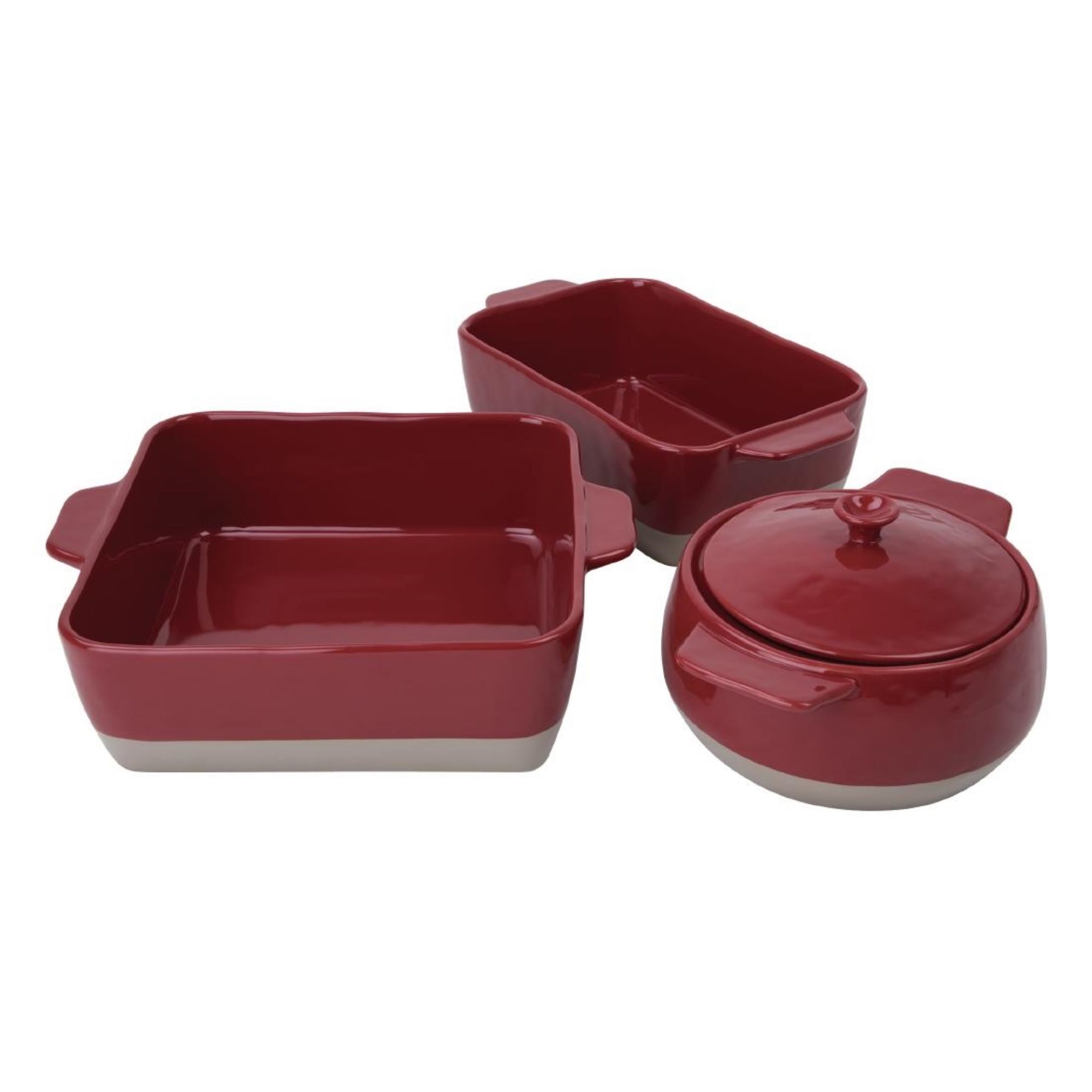 Picture of Olympia Red And Taupe Ceramic Roasting Dish 4.2Ltr